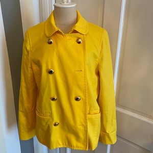 J. Crew bright yellow coat